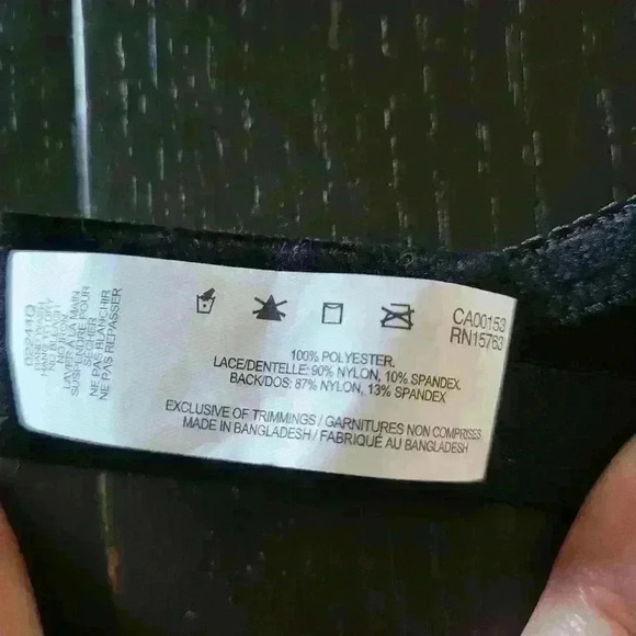 Playtex Black Satin Lace Size 36B  Comfort Straps - Picture 5 of 6